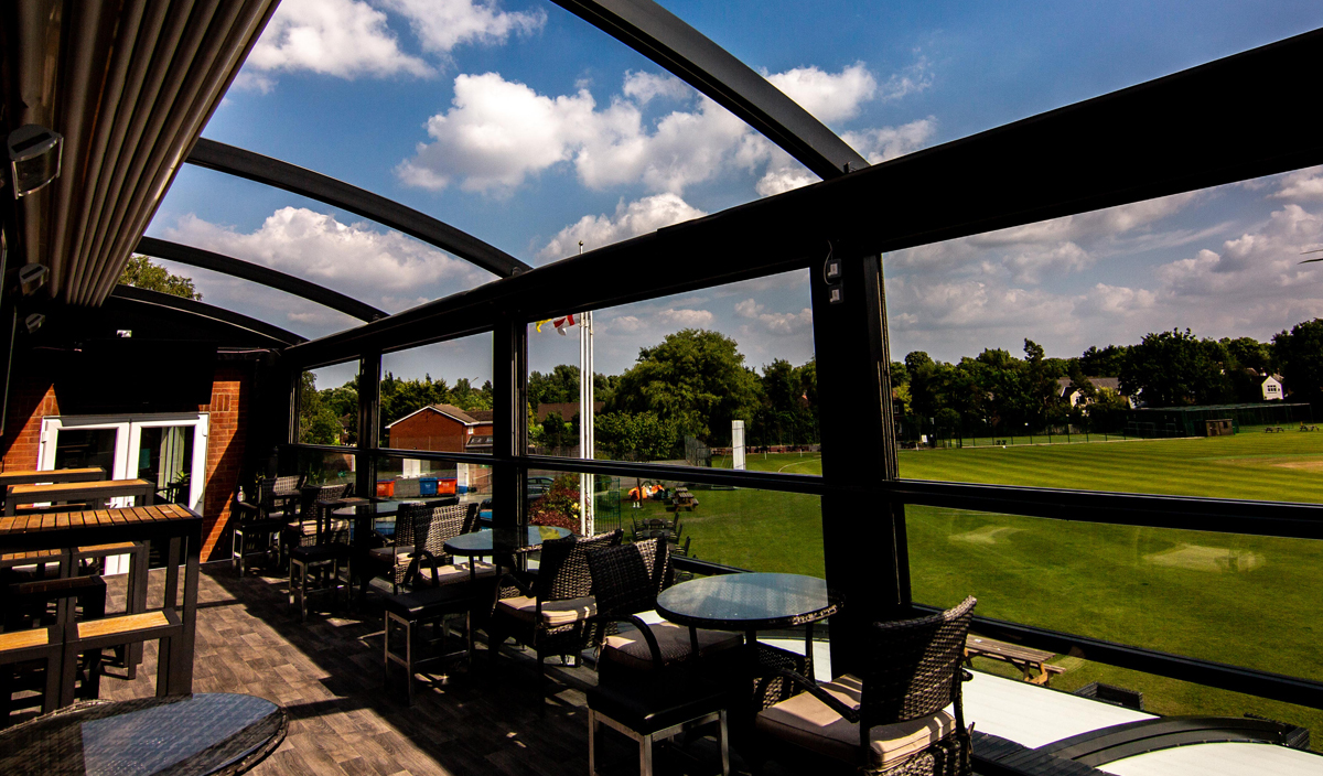 Glass balustrade and awning